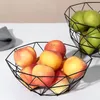 Garrafas de armazenamento cesto de fruto de ferro forjado estilo nórdico casal salas tigela lanche criativo