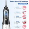 Oral Irrigators Other Hygiene Portable Irrigator with Travel Bag Water Flosser USB Rechargeable 6 Nozzles Jet 300ml Tank IPX8 proof 221215