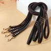 Dog Collars Leather Leash Belt Black PU Pet Lead Fashion Luxury Strong Outdoor Training Rope For Medium Large Big Dogs Product Item