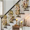 Décorations De Noël 2022 Décoration Escalier Garland Intérieur De La Maison Pendentif Festival Fournitures Drop Delivery Jardin Festive Party Dhpye