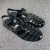 Sandálias Jelly Sandal Transparent Shoppers Mulheres Double G Sandals Fillel Sapatos de borracha Flip Flip 23c9#