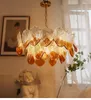 Подвесные лампы ретро листовые стеклянные люстра американская страна пастырская гостиная