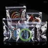 Jewelry Pouches Transparent PVC Self Sealing Plastic Bag Thick Clear Earrings Packaging Storage Bags 10pc
