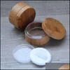 Packing Boxes 30 Ml Empty Powder Case Bamboo Cosmetic Jar Makeup Loose Box Container Holder With Sifter Lids And Puff Drop Delivery Ot61Z