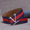 Ceinture en cuir de luxe pour hommes et femmes, largeur 2023 CM, boucle avec lettres imprimées, de marque, sans boîte, 3.8