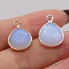 Hänge halsband naturliga opal stenvatten droppform halsband hängen charm för smycken tillverkning av DIY örhängen tillbehör 18x14mm