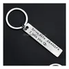 مفاتيح مفاتيح Lanyards Drive Drive Safe Car Key Chain New Style Stainless Steel -keychain keychain repret drop accessosities dhgqz