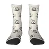 Men's Socks Cool Men's Siberian Husky Dog In Floral Gold Wreath Dress Unisex Breathbale 3D Printed Alaskan Malamute Lover Crew