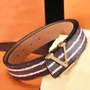 Luxury Men Brand Belt Designer Classic Colorful Printed Letter Buckle Leather Belt Fashion Women Dekorativa bälten Bredd 4cm Withou252f