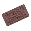 Backformen Mods digitaler Schokoladenform Englische Liebesform DIY Hand gebackenen Zucker Dreh Chip rrf14305 Drop Lieferung Hausgarten Ki Otjyh