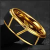 Cluster Rings Korean Tungsten Gold Ring For Men 815 R2 Drop Delivery Jewelry Dhtow