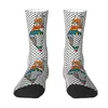 Chaussettes pour hommes Fun Mens calligraphie arabe carte palestinienne et robe à motif Kufiya unisexe chaud impression 3D Palestine Keffieh Crew