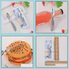 Party Favor Butter Knife Wedding Favors Cheese Tools Spata Jam Spreader Dinner Creative Leaves Handle Gift Box Packing Table Decorat Dheku