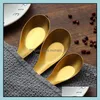 Cuillères à soupe en acier inoxydable Gold Cuit Riz Scoop Enfants Enfants Dîner Vaisselle Cuisine Accessoires En Gros Rrf14392 Drop Delive Otzhd