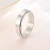 Wedding Rings Anxiety Fidget Spinner For Men Couple Stainless Steel Spinning Rotatable Ring Women Cool Punk Party Jewelry Gifts