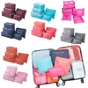 Storage Bags 6 PCS Travel Set for Clothes Tidy Organizer Wardrobe Suitcase Pouch Case Shoes Packing Cube 230111