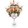 Kerstdecoraties boom hanger herten familie hangende hars ornament home decoratie cadeau voor