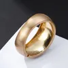 Brazalete ancho esmerilado para mujer, pulseras minimalistas de Color dorado, accesorios, joyería de moda 2023