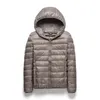 Coletes femininos jaqueta de inverno para baixo mulheres jaquetas curtas ultralight fino com capuz quente e esbelto pato branco casaco parka feminino fora 230112