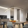 Lâmpadas pendentes Modern Led Strip penduring lâmpada iluminação interna para sala de estar Dinning Night Light Decoration