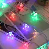 Cadenas 20 / 50LED Energía solar Flor de cerezo Lámpara decorativa de luz de cadena para fiesta en el jardín