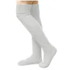 Chaussettes en laine tricotées pour femmes, mode hiver, chaud, pour l'extérieur, bas décontractés, couleur unie, poils inversés, genou, 75cm