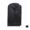 Storage Bags Non Woven Suit Overcoat Dust Proof Er High Quality Black Clothing Bag Travel Garment Carrier Rra10456 Drop Delivery Hom Otnx4