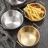 Tigelas 5x recipiente redondo cesta de armazenamento de lanches aço inoxidável Batatas de batatas fritas em casa para el