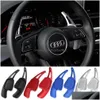 Outras peças de automóvel Novos paddles de mudança para Sline Quattro Rs Q3 Q5 Q7 S3 S5 Sq5 Sq7 R8 A3 A4 A5 A6 A7 S4 Tt Tts Volante de carro Estender Dhmbb