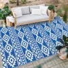 5'x8' RV Outdoor Mats Outdoor Area Rug Camping Rugs Reversible Plastic Straw Rug