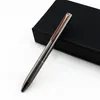 Bolígrafo de Metal de lujo para oficina de negocios, bolígrafos para regalo, escritura escolar, artículos de papelería para estudiantes, bolsa de lápices de cuero