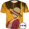Anime t shirt män luffy 3d skjortor kvinnor tees par toppar en bit mode sommar tshirts hip hop streetwear s-5xl 10 stilar279g