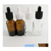Packing Bottles 30Ml Glass With Dropper Black White Child Tamperproof Cap Rubber Nipple Pipette Drop Delivery Office School Business Otkpz