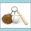 Party Favor Baseball KeyChain Key Chains Sport Game Souvenir Fashion Men utomhus ryggs￤ck h￤ngsmycken kvinnor v￤ska dekorationer droppe delive otbl4