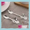 Spoons Stainless Steel Cartoon Dog Creative Ice Cream Dessert Cute Coffee Tea Spoon Mug Hanging Drop Delivery Home Garden Kitchen Di Dh7Rf