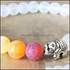 Beaded 7 Chakra Elephant Charm Armband Mala Bead Yoga Energy Jewelry for Men Women 218 R2 Drop Delivery Armband DH3MO