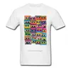 Hommes T-shirts Hommes Top Coloré Rétro Néon Bande De Musique Cassette Imprimer T-shirt Personnalisé Mâle Coton Chemise Sweat Mode Hip Hop Casual