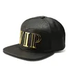 Ball Caps Fashion Hip Hop Letter Baseball Cap PU Leather Bone Cool Hats Gold Black Red Snapback For Women Men Summer 2023 One Size