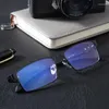 Óculos de sol Frames óculos de computador Titânio Eyewear Men Men EyeGlasses Prescrição óptica Leitura de lente de olho transparente lente masculino Lunette de espetáculo
