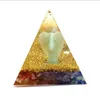 Pendentif Colliers Orgonite Guérison Énergie Pyramide Résine Fluorite Pierre Pour Cadeau D'anniversaire Améthystes Bijoux En Cristal