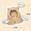 Berets Winter Cute Cartoon Bear Ear Lamb Plush Warm Caps Scarf Set Mask Thickened Protection Hat Women Girl Year Gift