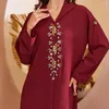 Etnische kleding diamant avondfeest moslimjurk vrouwen abaya femme capuchon jurken 2023 hijab caftan marocain kaftan robe Musulmane