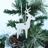 Décorations de noël 3pcs Happy Year Joyeux Arbre Pendentif Suspendus De Noël Cerf En Bois Pendentifs DIY Ornements Pour La Fête