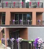 装飾的な花人工バイオレットウォールハンギングバスケットフラワーオーキッドシルクバインホームウェディングパーティーストリートライトデコレーション
