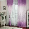 Rideau style moderne fenêtre épaisse rideaux occultants violet arbre imprimé pour salon chambre Cortinas décoration