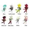 Decoratieve bloemen kransen calla lily broche bruiloft feestje decor bruid bruidsmeisje latwerk bruidegom boutonniere vrouwen mannen pin suit dh2rq