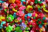 Vêtements pour chiens 80pcs Pet Hair Bows Flower Style Rubber Bands Cute Petal Accessoires Toilettage Topknot