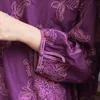 Sukienki swobodne qpfjqd panie retro haft bawełniany stojak z długim rękawem luźne cheongsam jesień wiosna kobieca chińska elegancka sukienka