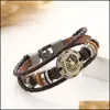 Bedelarmbanden charmes voor mannen dames punk armbanden gouden leeuw hoofde polsband verstelbare manchet lederen armband drop levering sieraden dhmvb