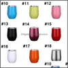 Mugs 12Oz Egg Cup Mug Stainless Steel Wine Tumbler Double Wall Eggs Shape Cups Tumblers With Sealing Lid Insated Glasses Drinkware F Otdz9